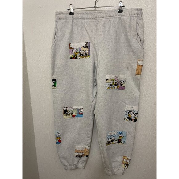 Donald Duck and Huey Duey Louie Patches Sweatpants Disney SIZE L - Picture 2 of 9